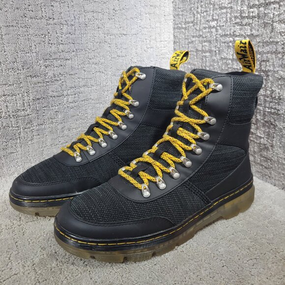 Martens Combs Tech Men's Size 13 US Black Nylon Leather Lace